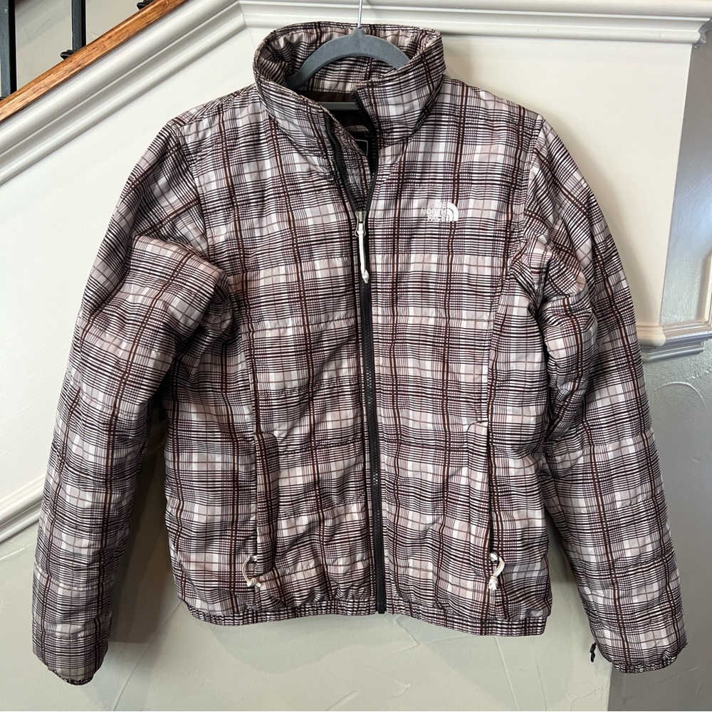 The North Face Brown Plaid Insulated Jacket